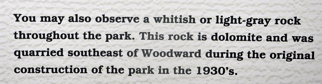 sign about the rocks in the park