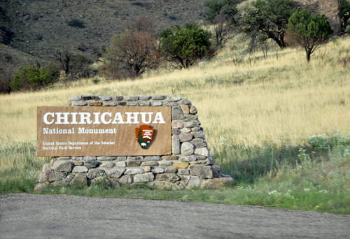 sign: The Chiricahua National Monument 