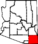 map of Arizona showing location of Willcox