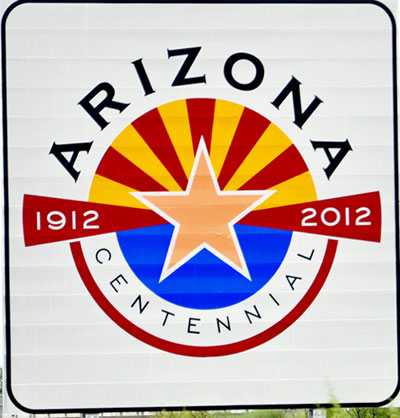 sign: Arizona centennial