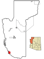 map of Arizona showing whee Lake Havasu is located