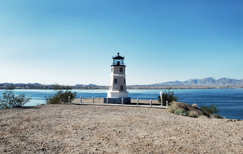 one of the many Lake Havasu Lighthouses