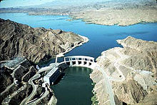 aerial view of Parker Dam