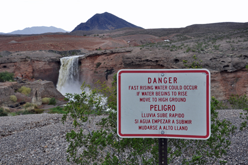 danger sign at Lake Mead Recreational Area