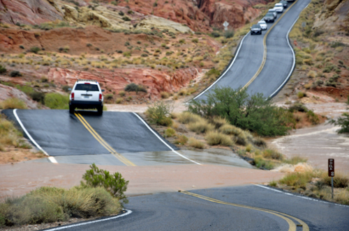 flash flood at Valley of Fire State Park