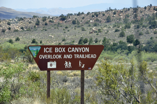 sign: Ice Box Canyon Overlook