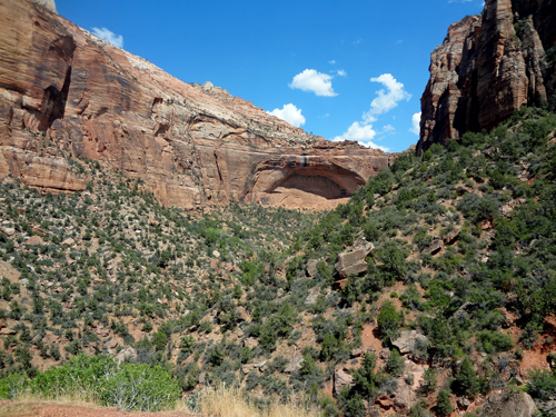 just east of the tunnel at Zion National Park