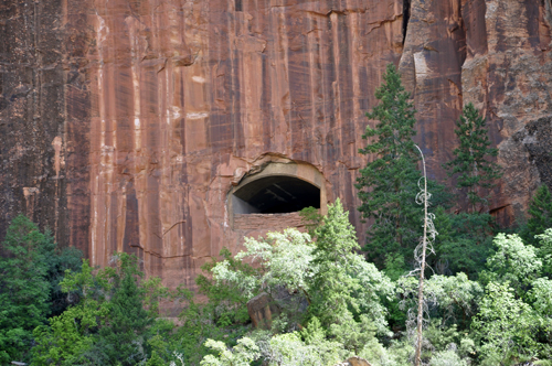 window in the tunnel at Zion National Park