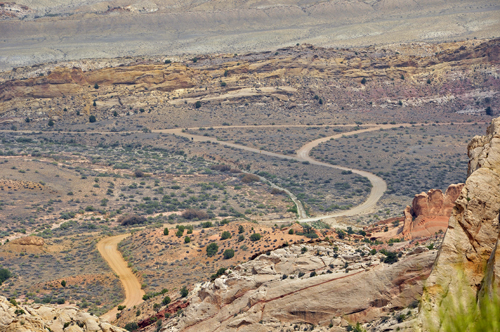 Burr Trail is a long dirt road that twists and turns