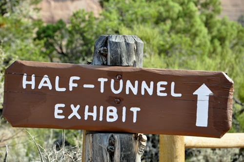 sign - Half tunnel exhibit