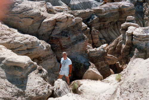 Lee Duquette on the Blue Mesa trail 1987
