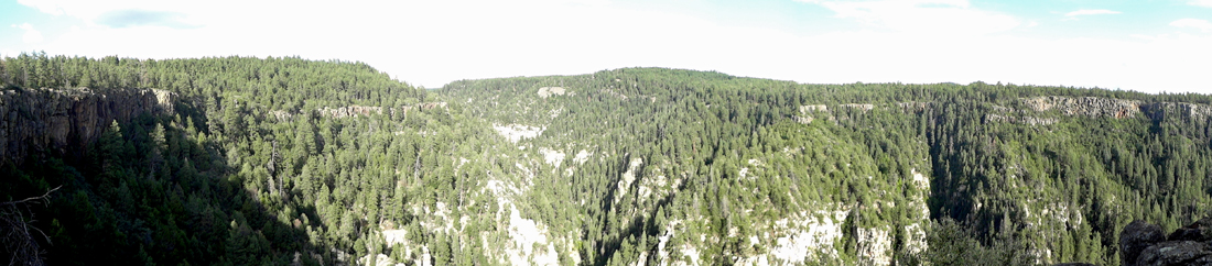 panorama from vista near Oak Creak Canyon