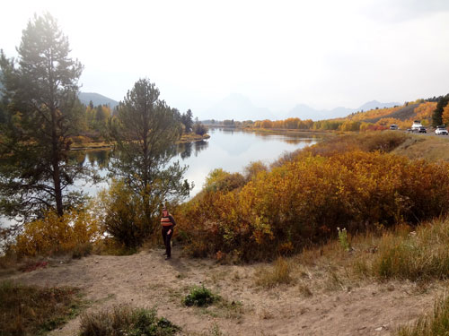 Karen Duquette at Oxbow Bend  at Grand Teton National Park