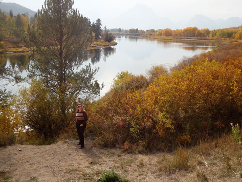 Karen Duquette at Oxbow Bend  at Grand Teton National Park