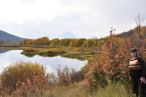 Karen Duquette at Oxbow Bend at Grand Teton National Park