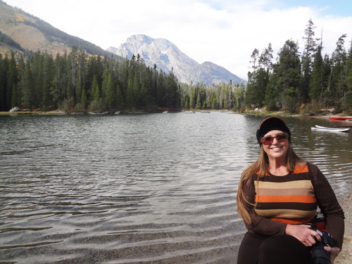 Karen Duquette at String Lake at Grand Teton National Par