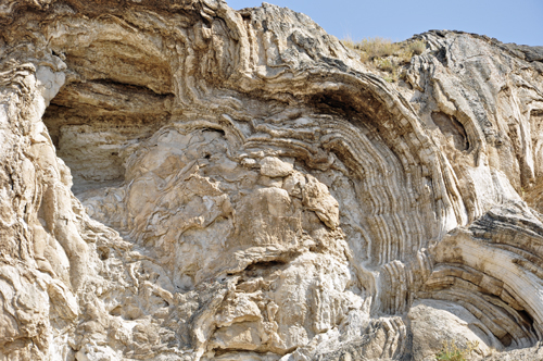 the natural designs in the cliffs by White Sulphur Spring.