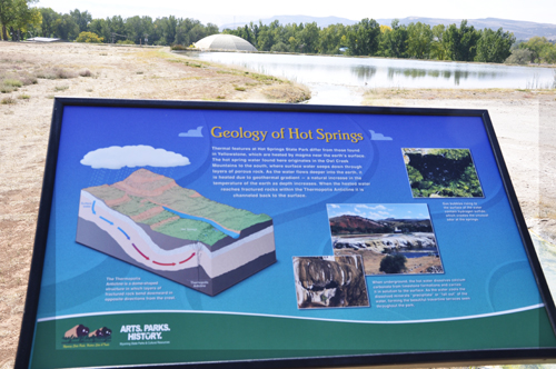 sign about the Geology of Hot Springs