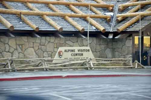 sign: The Alpine Visitor Center