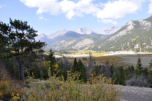 lunch view at Rocky Mountain National Park