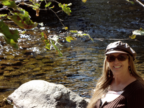 Karen Duquette by the creek