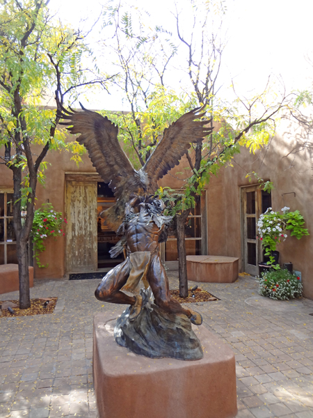sculpture in downtown Santa Fe