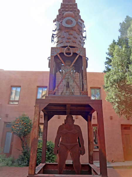sculpture in downtown Santa Fe