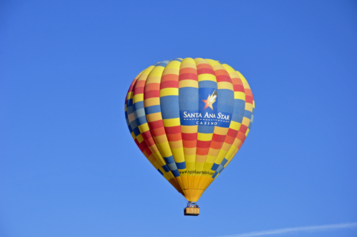a Very colorful hot air balloon
