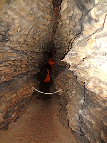 a closed off passageway in the Mark Twain Cave