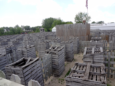 Views from some of the stamp stations inside the Fort Custer Maze