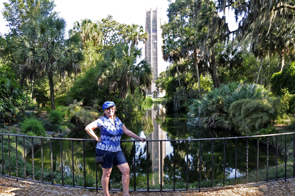 Karen Duquette at The Reflection Pool in Bok Tower Gardens
