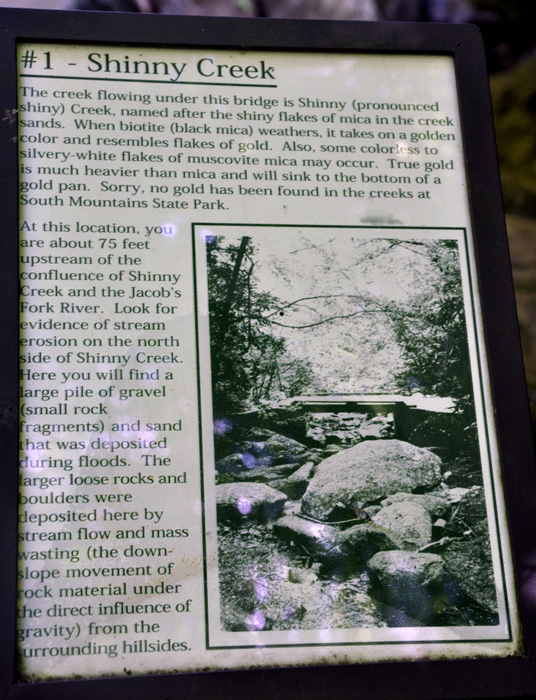 sign about Shinny Creek