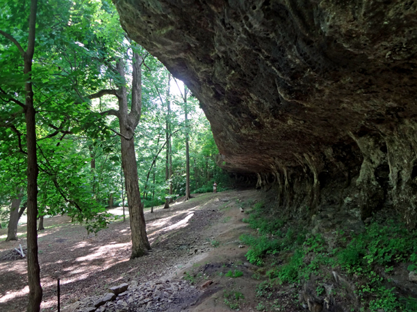 Karen Duquette under the Rock Cave