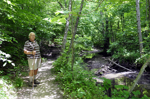 Lee Duquette on the trail to Anglin Falls