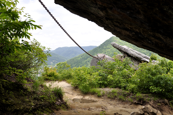 the trail under Chained Rock