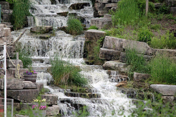 waterfall in Frankenmuth