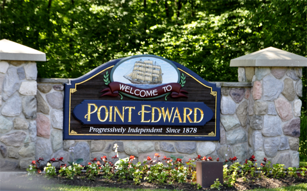 welcome to Point Edward sign