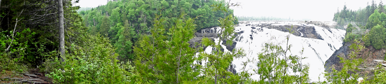 panorama of Magpie Scenic High Falls in Ontario, Canada