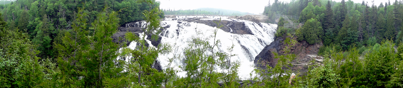 panorama of Magpie scenic high falls