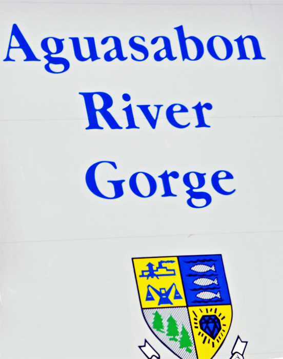 sign: Aguasabon River Gorge