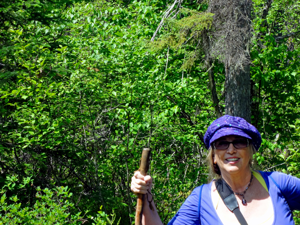 Karen Duquette on the Split Rock Hiking trail in Nipigon