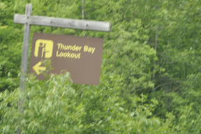 Thunder Bay Lookout sign