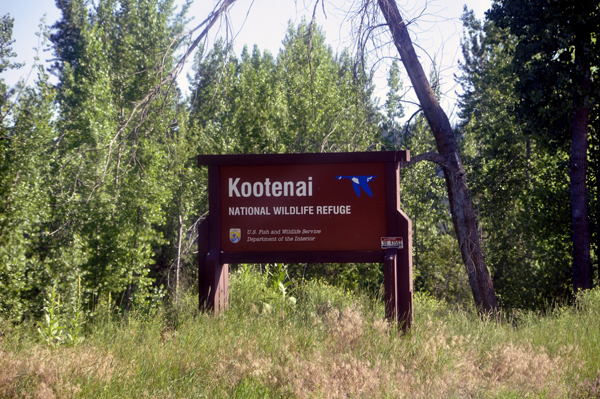 Kootenai National Wildlife Refuge sign