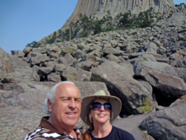 the two RV Gypsies at the bottom of Devils Tower