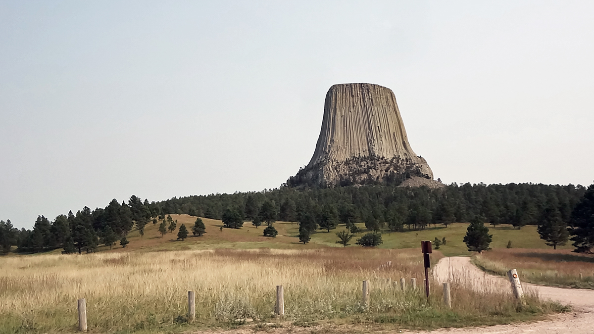 a different perspective of Devils Tower
