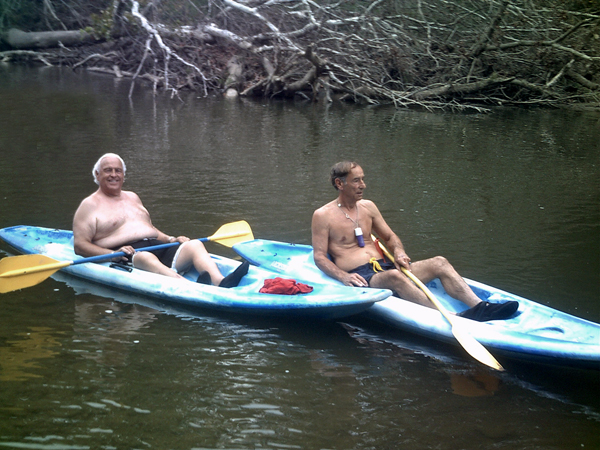 Lee and Terry kayaking
