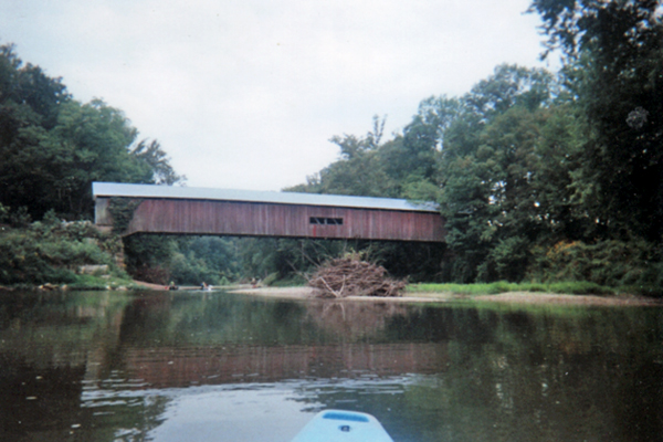 approaching?Cox Ford Covered Bridge