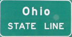 Ohio State Line Sign