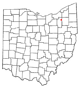 map of Ohio showing location of Cuyahoga Valley National Park