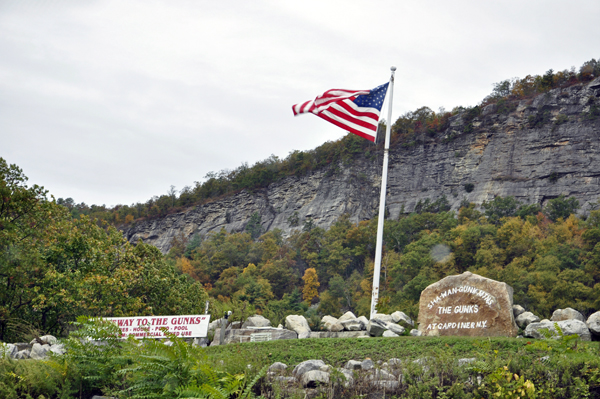 Highway to The Gunks sign